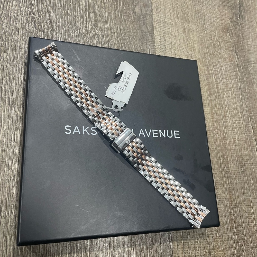 MICHELE | Two Tone Seven Link Watch Trap | Women’s | NWT